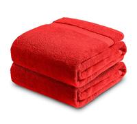 Towelogy® 100% Egyptian Cotton Super Jumbo Bath Sheet 100x180cm Spa Body Wrap Extra Large Bath Towel Hotel Quality Machine Washable (Wine Red, 2)