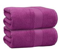 Towelogy 2-Piece Bath Towel Set - 100% Combed Cotton Ultra Soft, Quick-Dry, Highly Absorbent | Hotel & Spa Quality (Plum, Bath Towels (70x125cm))