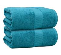 Towelogy 2-Piece Bath Towel Set - 100% Combed Cotton Ultra Soft, Quick-Dry, Highly Absorbent | Hotel & Spa Quality (Teal, Bath Sheets (90x140cm))