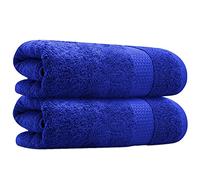 Towelogy® 2 Piece Hand Towel Set - Hand Towels for Bathroom 100% Cotton Multipurpose Washcloths Ideal for Everyday Use Fade Resistant 50 x 85cm | Machine Washable (Navy Blue, 2)