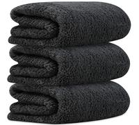 Towelogy 3 x Premium Microfibre Car Polishing Cloths - Professional Paint Care, Edgeless Design for No Scratches or Swirl Marks, Lint-Free Finish (3, Grey)