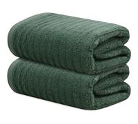 Towelogy Bamboo Bath Towels 70x120cm Quick-Drying Ideal for Adults, Gym & Travel OEKO-TEX Certified Also Perfect as Kids Bath Sheet (2, Olive)