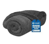 Towelogy Car Drying Towel Extra Large Dual-Sided Microfibre with Twisted Loop Technology for One-Pass Drying, Maximum Water Grip & Zero Streaks (Grey Matter, X Large)