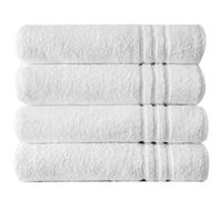 Towelogy® CH02 100% Egyptian Cotton Extra Large Bath Sheet 650 GSM Quick Dry Luxury Hotel & Spa Quality Jumbo Towels Snow White Size 100cm x 170cm (White Cheadle 650GSM, 4)
