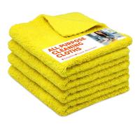 Towelogy Cleaning Cloths for Home All Purpose, 5x More Absorbent than Average Microfibre Cloths, Large Multipurpose Microfibre Cleaning Towels for Kitchen, Bathroom & Household Cleaning (Yellow)