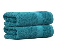 Towelogy Cotton Face Cloths Flannels - Hypoallergenic and Gentle on Skin Perfect for Daily Use Washcloths (2, Teal)