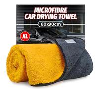Towelogy® Extra Large Car Drying Towel 90x60cm- Heavy Duty Dual-Sided Microfibre for Caravans SUVs Trucks Boats (1, Yellow)