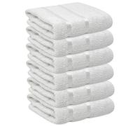 Towelogy® Fast Drying Flannel Face Cloth 100% Cotton Super Soft Premium Washcloths Facial Towels | OEKO-TEX Certified 33x33 cm (Snowy, 6)