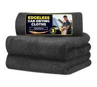 Towelogy FX40 PRO Microfibre Car Drying Towel - Edgeless Design for Scratch-Free Car Detailing Cloths (3, Charcoal)