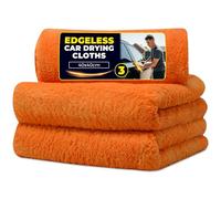 Towelogy FX40 PRO Microfibre Car Drying Towel - Edgeless Design for Scratch-Free Car Detailing Cloths (3, Blaze)