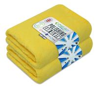 Towelogy® G76 Premium Car Polishing Cloth Lint Free & Ultra Soft For Professional Buffing To Enhance Gloss 40x40cm (Yellow)