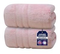 Towelogy® Luxury Bath Sheets - Extra Large 140x90cm Bath Towels for Adults | Quick-Dry, Hotel-Quality Comfort (2, Blush)