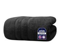 Towelogy® Luxury Bath Sheets - Extra Large 140x90cm Bath Towels for Adults | Quick-Dry, Hotel-Quality Comfort (1, Noir)
