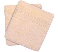 Towelogy® Luxury Flannel Face Cloth | Ultra Soft 100% Cotton Face Towels | 33x33cm (Natural, 2 Pack)