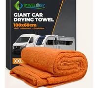 Towelogy MEGA-07 Full-Size SUV Drying Towel - 60x100cm Microfibre Car Cloth for Caravans, Vans, Home Motors & Trucks (1, Blaze)