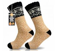 Towelogy Men’s Merino Wool Hiking Socks 2.4 TOG | Thermal Ultra Warm Boot Sock for Hiking, Walking, Trekking in Winter | UK 6-11 (Camel)