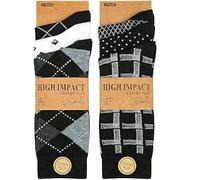 Towelogy Mens Cotton Dress Socks | Breathable, Patterned, Soft Top Socks for Men | Black, Blue, Grey Socks in Multipattern Sets | UK Size 6-11 (Style E)