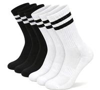 Towelogy Mens Performance Sports Socks - 6 Pack Crew Length Cushioned Gym & Training Socks - Breathable Moisture Wicking Sports Socks - UK Size 6-11 (Combo)