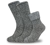 Towelogy Mens Ultra Thick Fluffy Winter Socks - 2.4 TOG Thick Non Elastic Thermal Socks for Men - Perfect For Wearing To Bed, Around the House and Outdoor (Grey)