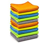 Towelogy Microfiber Cloths Pack of 5 Multipack - Window & Glass Cleaning Cloth, Lint Free, Reusable, Washable Microfibre Cleaning Cloths for Home, Kitchen & Bathroom 30x30cm (10)