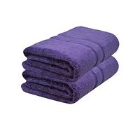 Towelogy® Pack of 2 Hand Towels for Bathroom Oeko-Tex Certified Eco-friendly 100% Egyptian Cotton Zero Twist Super Soft & Absorbent Multipurpose Use 50 x 80 cm (Purple, 2)