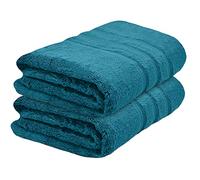 Towelogy® Premium Bath Towels 100% Egyptian Cotton Zero Twist Super Soft & Highly Absorbent Bathroom Towel Tear Resistant Strength 70 x 120cm | OEKO-TEX CERTIFIED & Eco-friendly (Teal Blue, 2)