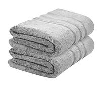 Towelogy® Premium Bath Towels 100% Egyptian Cotton Zero Twist Super Soft & Highly Absorbent Bathroom Towel Tear Resistant Strength 70 x 120cm | OEKO-TEX CERTIFIED & Eco-friendly (Silver Grey, 2)