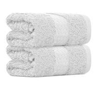 Towelogy Premium Face Cloths 100% Combed Cotton Fade Resistant 33x33cm - Super Soft Face Cleansing Towels Flannels Hotel Quality (2, White)