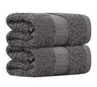 Towelogy Premium Face Cloths 100% Combed Cotton Fade Resistant 33x33cm - Super Soft Face Cleansing Towels Flannels Hotel Quality (2, Grey)