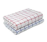 Towelogy® Premium Kitchen Towels Dish Cloths 100% Cotton Jumbo Soft & Absorbent Tea Towels Terry Towelling 60x40 cm (Multicolour/LV Checks, 2)