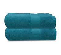 Towelogy® Premium Large Hand Towels Set 100% Combed Ring Spun Cotton Quick Dry & Super Absorbent Hotel Quality Multipurpose for Bathroom Spa Gym & Travel Size 50x85cm (Teal Duck Egg, Pack Of 2)