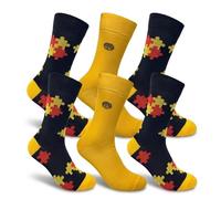 Towelogy Premium Mens Bamboo Socks 3 Pack Moisture Wicking & Anti-Odour Dress Socks 78% Natural Bamboo Silky Soft Fits Size 7-11 | Made In Turkey (Yellow 02)