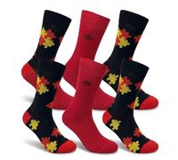 Towelogy Premium Mens Bamboo Socks 3 Pack Moisture Wicking & Anti-Odour Dress Socks 78% Natural Bamboo Silky Soft Fits Size 7-11 | Made In Turkey (Red 02)