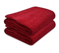 Towelogy® Premium Oversized Bath Sheets (100x180cm) 100% Egyptian Combed Cotton Quick Dry & Absorbent Extra Large Jumbo Bath Towels Hotel Quality (Red Wine, 2)