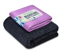 Towelogy® Premium Quartz Worktop Cleaning Cloth Non-Abrasive Microfibre Cleaner Kit 2 Pack / 40x40cm, 30x30cm