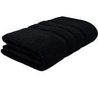 Towelogy® Premium Quick Dry Bath Sheets Oeko-Tex Certified Ecofriendly 100% Cotton Zero Twist Large Bath Towels Highly Absorbent Fade & Tear Resistant 90cmx140cm (Noir Black, 1)