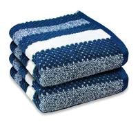 Towelogy® Quick Dry Patterned Hand Towels for Bathroom | Ultra Soft, Lightweight, Super Absorbent 100% Cotton Hand Towels | 80x50cm (Navy)