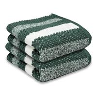 Towelogy® Quick Dry Patterned Hand Towels for Bathroom | Ultra Soft, Lightweight, Super Absorbent 100% Cotton Hand Towels | 80x50cm (Green)