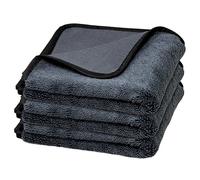 Towelogy® Streak Free Glass Cleaning Cloths - Specialised Microfibre for Glass, Windows, Mirrors, TV and Screens - Scratch Free, Lint Free, Large Microfibre Magic Cleaning Cloths 40x40cm (Black)