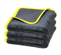 Towelogy® Streak Free Glass Cleaning Cloths - Specialised Microfibre for Glass, Windows, Mirrors, TV and Screens - Scratch Free, Lint Free, Large Microfibre Magic Cleaning Cloths 40x40cm (Yellow)
