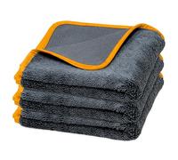 Towelogy® Streak Free Glass Cleaning Cloths - Specialised Microfibre for Glass, Windows, Mirrors, TV and Screens - Scratch Free, Lint Free, Large Microfibre Magic Cleaning Cloths 40x40cm (Orange)