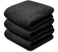 Towelogy® Super Absorbent Microfibre Cloth | Absorbs Over 10 Times its Weight in Water | Sponge-Like Absorbency | Multipurpose Scratch-Free Cleaning Cloth for Household Use (Black)