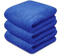 Towelogy® Super Absorbent Microfibre Cloth | Absorbs Over 10 Times its Weight in Water | Sponge-Like Absorbency | Multipurpose Scratch-Free Cleaning Cloth for Household Use (Blue)