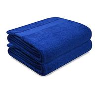 Towelogy® Super Soft Luxurious Bath Sheets Extra Large 100% Egyptian Cotton Bathroom Shower Towel Super Absorbent Hotel Quality Fade Resistant 90x140cm | Machine Washable (Royal Blue, 2)