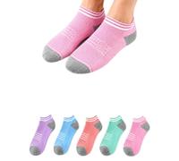 Towelogy Womens Summer Cotton Ankle Trainer Socks 10 Pack Breathable Mesh Low Cut Arch Support Lightweight Soft Everyday Casual Assorted Colours (Pastels)