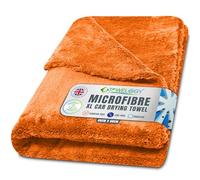 Towelogy X04 Large Car Drying Towel Microfibre Edgeless 550gsm Super Absorbent 60x40cm (24x16in) Lint Free Detailing Cloth (1, Orange)
