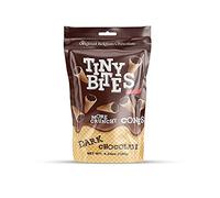 Towels Beyond Tiny Bites Mini Waffle Cones - Bite Sized Snack Filled with Real Belgian Chocolate, Tasty Chocolate Cone More Crunch 16 Calories Serving by BeeMax (Dark 1 Pack)