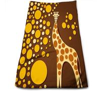 Towels Giraffe And Brown Spot Textures Pattern Durable Bath Sheets Skin Friendly Gym Towels for Gym Spa Hotel 40X70cm