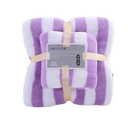 Towels Set 12 Soft Towel Set, 1 Bath Towels, 1 Hand Towels, Super Soft Premium Family Microfibre Bath Towel Set, Microfibre Coral Velvet, Highly Absorbent Towel for Bathroom, (Purple, B)