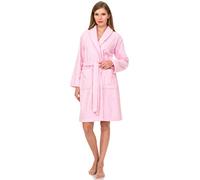 TowelSelections Women’s Robe, 100% Cotton Short Terry Shawl Bathrobe, Ballerina Pink, Medium